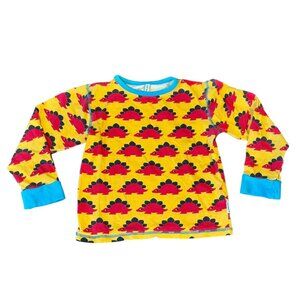 Maxomorra Yellow Dino L/S Tee 9/10